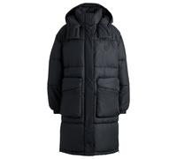 HUGO Lange Steppjacke mit abnehmbarer Kapuze - Style Flavia-1_B, 50522261 Schwarz L