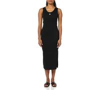 HUGO Langes Tanktop mit gestapeltem Logo für Damen, Schwarz - Black Pepper, Mittel