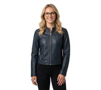 HUGO Lässige Slim-Fit Lederjacke mit Stehkragen - Style Lasari, 50555743 Dunkelblau XL