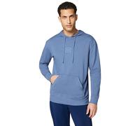 HUGO Regular Fit Hoodie aus Baumwoll-Mix Modell 'LAZE' in Jeansblau, Größe M