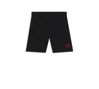 HUGO Shorts Laze Shorts CW – Stretch-Baumwolle mit Logo-Print – Schwarz L