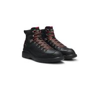 HUGO Leder-Boots im Wanderschuh-Stil mit extraleichter Sohle - Style Nash_halb_lthl, 50573108 Schwarz 42