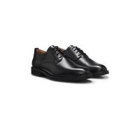 HUGO Leder-Derbys mit Budapester-Details - Style Ginsby_derb_plltbr, 50569007 Schwarz 44