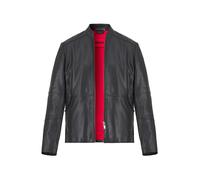 HUGO Lederjacke Herren Stehkragen Ziegenleder schwarz, L