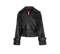 HUGO Relaxed-Fit Lederjacke mit Gürtel - Style Lanitte, 50560068 Schwarz XS