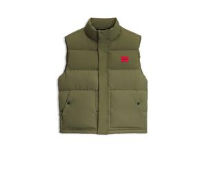HUGO Leichte Steppweste mit rotem Logo-Detail - Style Baltino2642, 50567098 Olive XXL