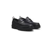 HUGO Loafer aus genarbtem Leder mit Profilsohle - Style Draven_loaf_sglt, 50573024 Schwarz 45