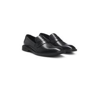 HUGO Loafer aus Leder mit Pennyloafer-Besatz - Style Gryff_loaf_ltpl, 50548435 Schwarz 45.5