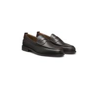 HUGO Loafer aus Leder mit Pennyloafer-Besatz - Style Varian_loaf_ltpe, 50557726 Dunkelbraun 44