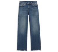 HUGO Loose-Fit Jeans aus blauem Denim mit ausgefransten Säumen - Style Gamala_2_B, 50553025 Blau 27/34