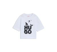 HUGO Loose-Fit Kids-T-Shirt aus Baumwolle mit Logo-Artwork - Style G00392/10P04A, G00392 Weiß 156