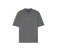 HUGO Loose-Fit T-Shirt aus Baumwolle mit Logo-Artwork hinten - Style Nalono, 50509776 Grau XL