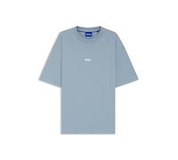 HUGO Loose-Fit T-Shirt aus Baumwolle mit Logo-Artwork hinten - Style Nalono, 50509776 Hellblau XL