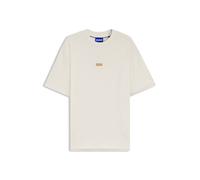 HUGO Loose-Fit T-Shirt aus Baumwolle mit Logo-Artwork hinten - Style Nalono, 50509776 Natur M