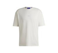 HUGO Loose-Fit T-Shirt aus Baumwolle mit Logo-Artwork hinten - Style Nalono, 50509776 Weiß M