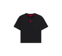 HUGO Loungewear-T-Shirt aus Stretch-Gewebe mit Logo-Label - Style SIGNATURE_TSHIRT, 50556807 Schwarz M