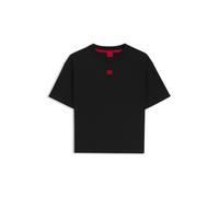 HUGO Loungewear-T-Shirt aus Stretch-Gewebe mit Logo-Label - Style SIGNATURE_TSHIRT, 50556807 Schwarz S