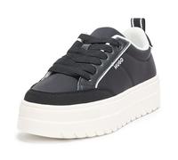HUGO Lyssa Damen Plateau-Sneaker mit niedrigem Profil, Outer Space Black, 42 EU