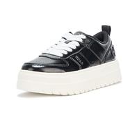 Hugo Lyssa Damen Plateau-Sneaker mit niedrigem Profil, schwarz glänzend, 41 EU