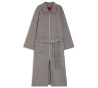 HUGO Mantel aus doppelseitigem Gewebe mit Gürtel - Style Minetta-1_DF, 50553542 Grau 32