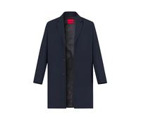 HUGO Mantel Herren Reverskragen Wolle blau, 46 (S)