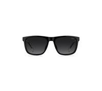 HUGO Mattschwarze Sonnenbrille mit gemusterten Bügeln - Style HG 1391/G/S807569O, 58610179 Schwarz ONESI