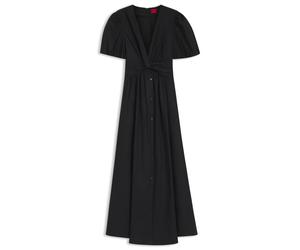 HUGO Maxikleid aus Baumwolle mit gedrehter Vorderseite - Style Kodela, 50559524 Schwarz 34