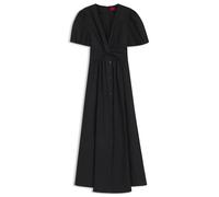 HUGO Maxikleid aus Baumwolle mit gedrehter Vorderseite - Style Kodela, 50559524 Schwarz 38