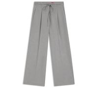 HUGO Melierte Regular-Fit Hose aus elastischem Gewebe mit weitem Bein - Style Haminde, 50555897 Hellgrau 34