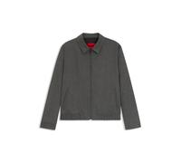 HUGO Melierte Slim-Fit Jacke aus Stretch-Flanell - Style Hellys241F1X, 50547290 Grau 44