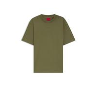 HUGO Relaxed-Fit T-Shirt aus Baumwoll-Jersey mit Logo-Print - Style Dapolino, 50488330 Olive L