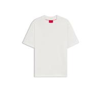 HUGO Relaxed Fit T-Shirt aus reiner Baumwolle Modell 'DAPOLINO' in Offwhite, Größe S
