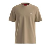 HUGO Regular Fit T-Shirt aus reiner Baumwolle Modell 'DERO222' in Beige, Größe M