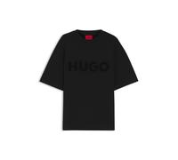 HUGO Herren Dinkee T-Shirt aus Baumwoll-Jersey mit tonalem Logo Schwarz001 L