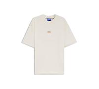 HUGO Loose-Fit T-Shirt aus Baumwolle mit Logo-Artwork hinten - Style Nalono, 50509776 Natur M