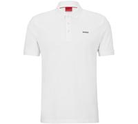 Hugo Poloshirt DONOS222 Regular Fit – Piqué, Kurzarm, Knopfleiste, Logo, Baumwolle – Weiß M