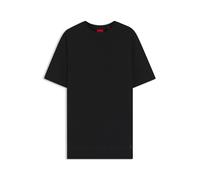 HUGO Nachthemd aus Stretch-Baumwolle mit Mesh-Einsatz - Style MESH LOGO NIGHTY, 50561598 Schwarz XS