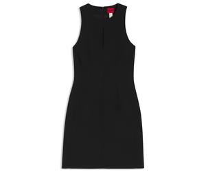 HUGO Minikleid aus Stretch-Twill mit Schlüsselloch-Ausschnitt - Style Kalopia, 50559016 Schwarz 42