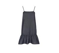 Minikleid HUGO BLUE "Kabati", Damen, Gr. 38, N-Gr, navy 410, Denim/Jeans, Obermaterial: 65% Baumwolle, 28% Leinen, 7% Viskose, unifarben, mini, Kleider Minikleid, im Denim-Look, abgesenkter Saum (2327