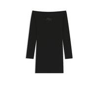 HUGO Schulterfreies Minikleid mit Strass-Logo - Style Noffal_B, 50546941 Schwarz XS