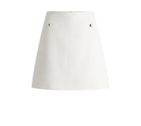 HUGO Minirock aus Baumwoll-Mix mit Bouclé-Struktur und Taschendetail - Style Rabrina, 50538118 Weiß gemustert 40