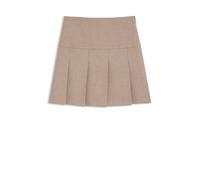 HUGO Minirock aus elastischem Mouliné-Gewebe mit Falten - Style Renore, 50544771 Hellbraun 38