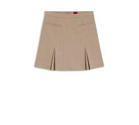 HUGO Minirock aus Flanell mit Nadelstreifen - Style Ramola, 50542569 Beige gemustert 42
