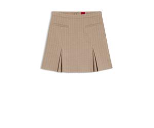 HUGO Minirock aus Flanell mit Nadelstreifen - Style Ramola, 50542569 Beige gemustert 42