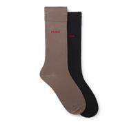 HUGO Mittelhohe Socken mit Logos im Zweierpack - Style 2P RS UNI CC, 50468099 Braun / Schwarz 39-42