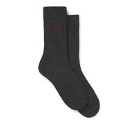 HUGO Mittelhohe Socken mit Logos im Zweierpack - Style 2P RS UNI CC, 50468099 Dunkelgrau 39-42