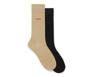 HUGO Mittelhohe Socken mit Logos im Zweierpack - Style 2P RS UNI CC, 50468099 Schwarz / Beige 39-42