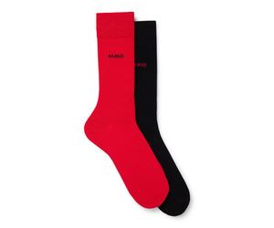 HUGO Mittelhohe Socken mit Logos im Zweierpack - Style 2P RS UNI CC, 50468099 Schwarz / Rot 35-38