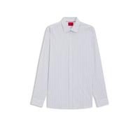 HUGO Modern-Fit Hemd aus Baumwolle mit Streifen-Dessin - Style Valerio, 50555319 Weiß gestreift 39