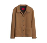 HUGO Modern-Fit Hemdjacke aus Woll-Mix - Style Jaros264F2X, 50570212 Beige 48